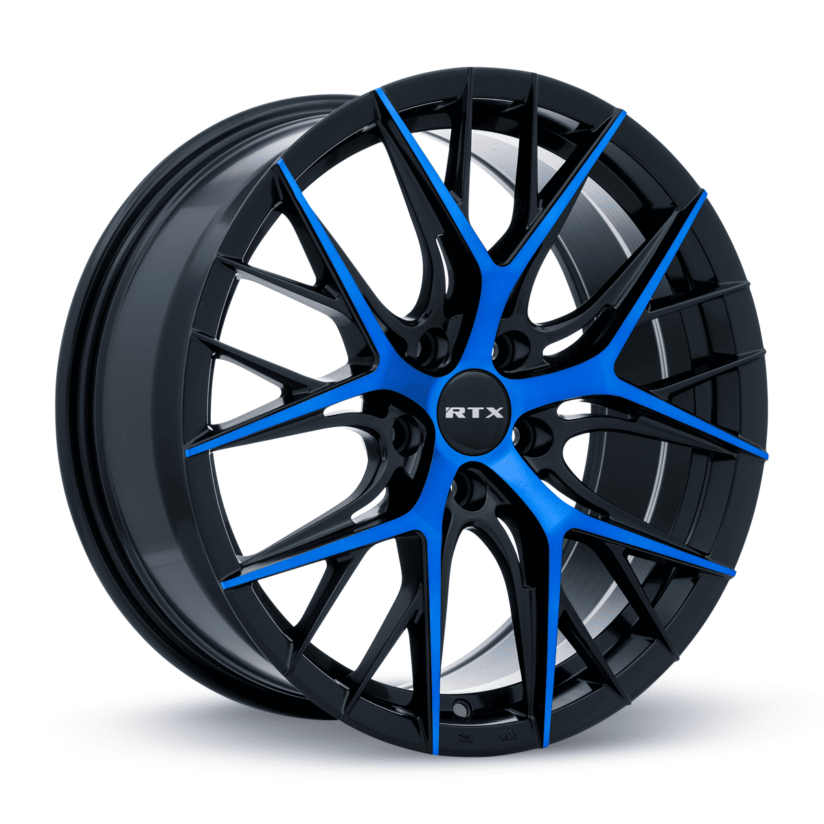 RTX® (RTX) • 083054 • Valkyrie • Gloss Black Machined Blue • 18x8 5x114 ...